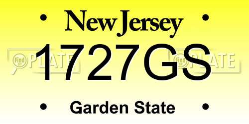 1727GS New Jersey License Plate