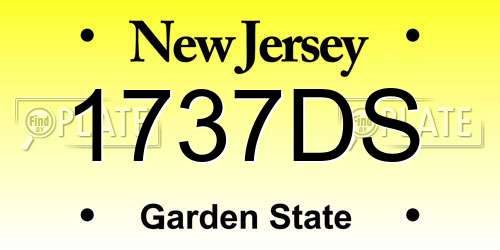 1737DS New Jersey License Plate