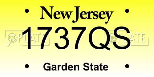 1737QS New Jersey License Plate