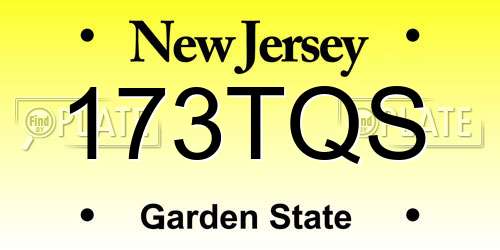 173TQS New Jersey License Plate