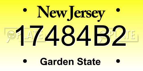 17484B2 New Jersey License Plate
