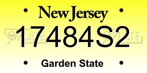 17484S2 New Jersey License Plate