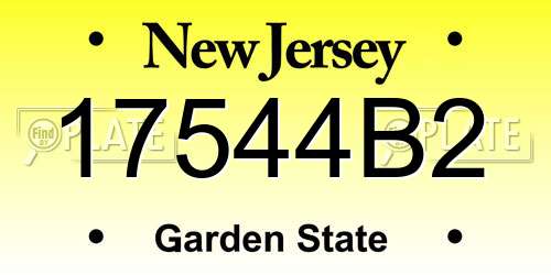 17544B2 New Jersey License Plate