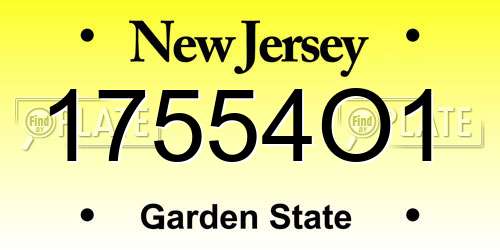 17554O1 New Jersey License Plate