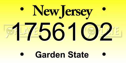 17561O2 New Jersey License Plate