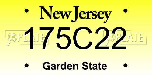 175C22 New Jersey License Plate