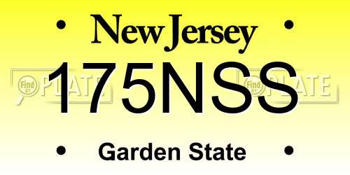175NSS New Jersey License Plate
