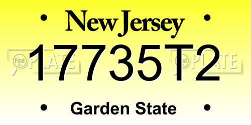 17735T2 New Jersey License Plate