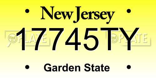17745TY New Jersey License Plate