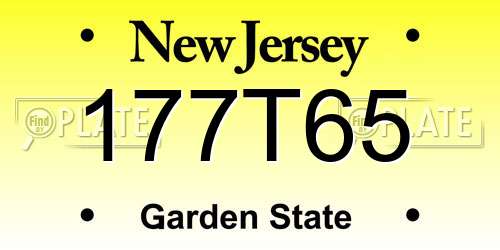 177T65 New Jersey License Plate