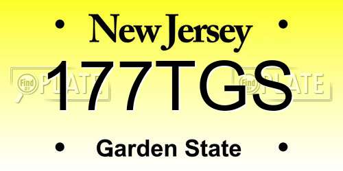 177TGS New Jersey License Plate
