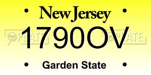 1790OV New Jersey License Plate