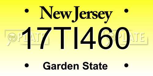 17TI460 New Jersey License Plate