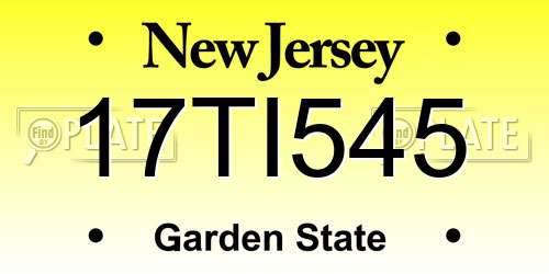 17TI545 New Jersey License Plate