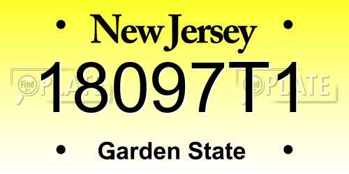 18097T1 New Jersey License Plate