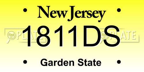1811DS New Jersey License Plate