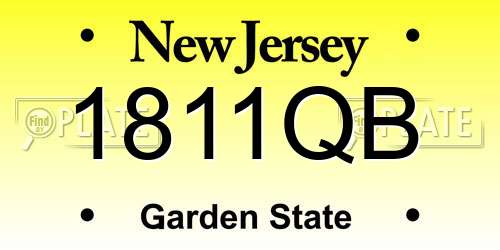 1811QB New Jersey License Plate