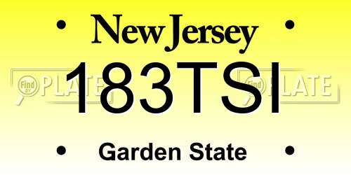 183TSI New Jersey License Plate