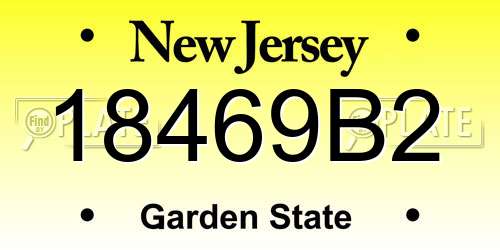 18469B2 New Jersey License Plate