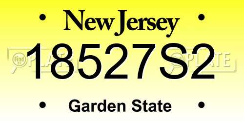 18527S2 New Jersey License Plate
