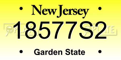 18577S2 New Jersey License Plate