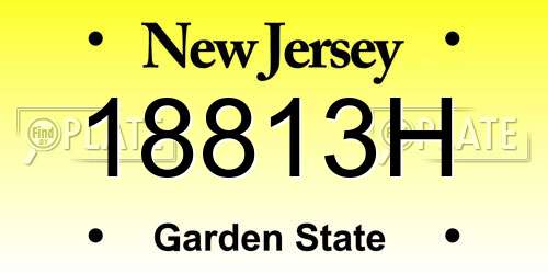 18813H New Jersey License Plate