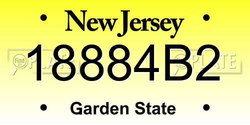 18884B2 New Jersey License Plate