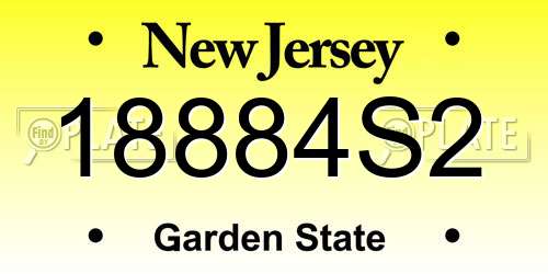 18884S2 New Jersey License Plate