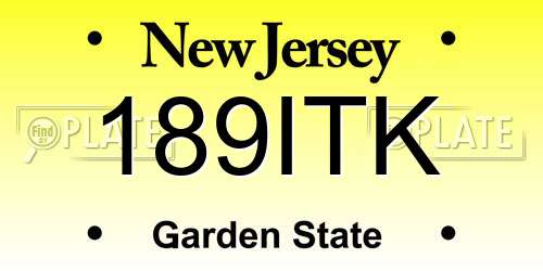 189ITK New Jersey License Plate