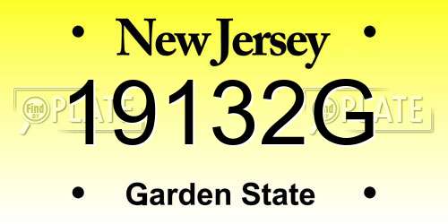 19132G New Jersey License Plate