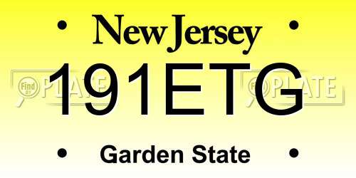 191ETG New Jersey License Plate
