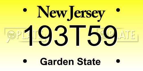 193T59 New Jersey License Plate