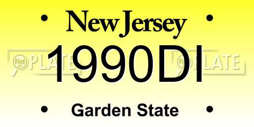 1990DI New Jersey License Plate