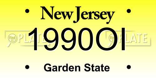 1990OI New Jersey License Plate