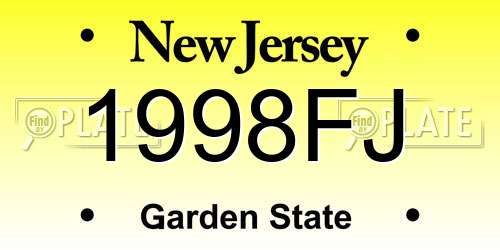 1998FJ New Jersey License Plate