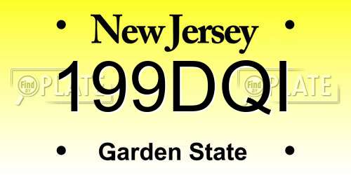 199DQI New Jersey License Plate