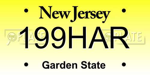 199HAR New Jersey License Plate