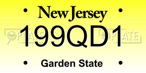 199QD1 New Jersey License Plate