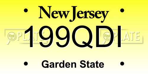 199QDI New Jersey License Plate