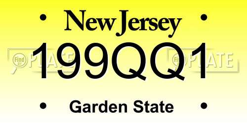 199QQ1 New Jersey License Plate