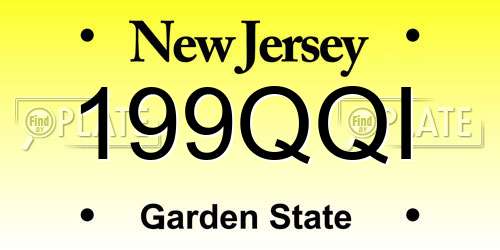 199QQI New Jersey License Plate