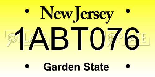 1ABT076 New Jersey License Plate