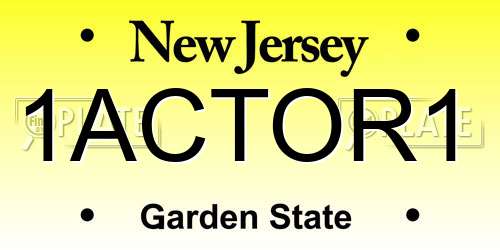 1ACTOR1 New Jersey License Plate