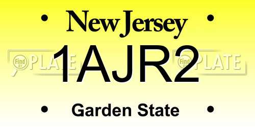 1AJR2 New Jersey License Plate