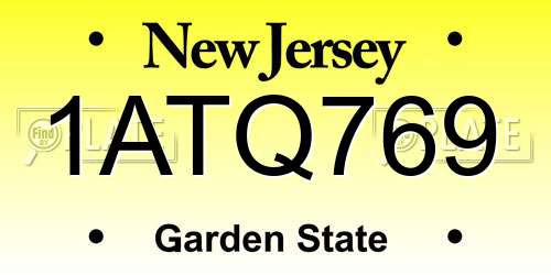 1ATQ769 New Jersey License Plate
