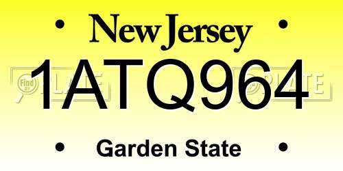 1ATQ964 New Jersey License Plate