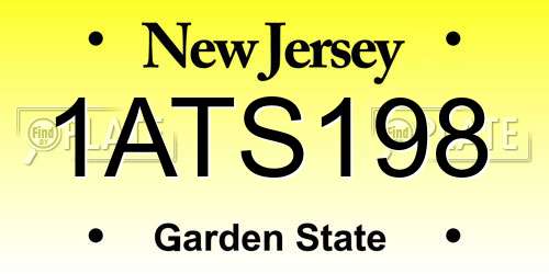 1ATS198 New Jersey License Plate