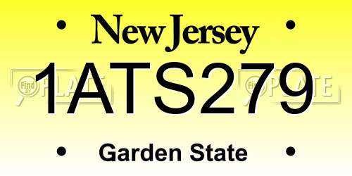 1ATS279 New Jersey License Plate