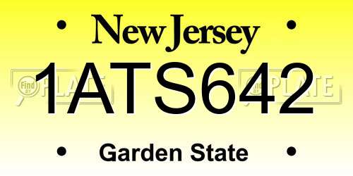 1ATS642 New Jersey License Plate