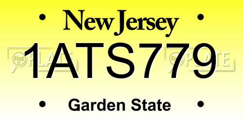 1ATS779 New Jersey License Plate
